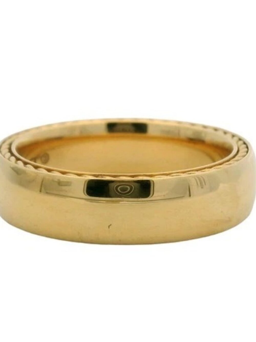 David Yurman Men's 18kt Yellow Gold 6mm Streamline Wedding Band Ring Size 10